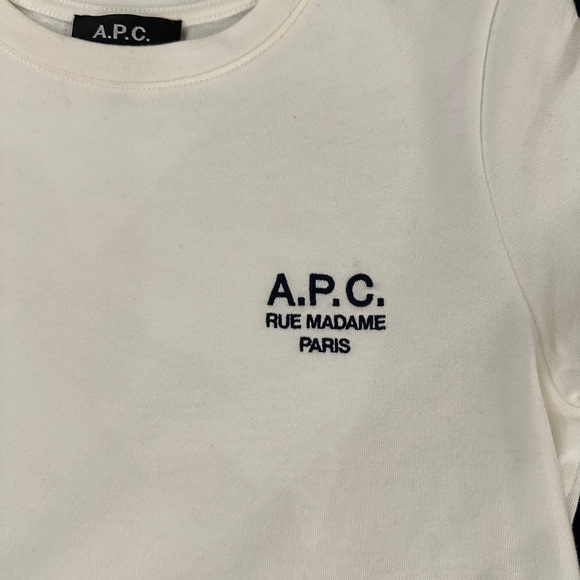 A.P.C. Logo Printed Crewneck T-Shirt XS 🇫🇷🎁 - Picture 6 of 6